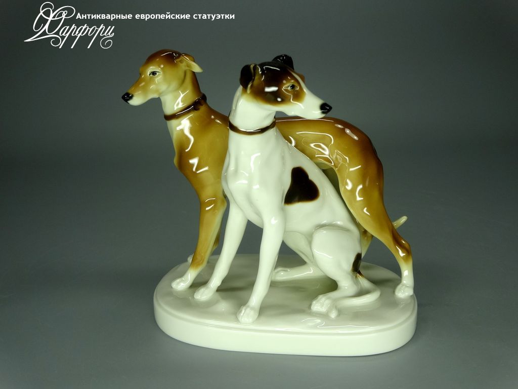 Купить фарфоровую статуэтку Volkstedt Пара левреток